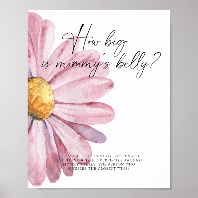 Póster Daisy - ¿qué tan grande está la barriga de mamá? (Frente)