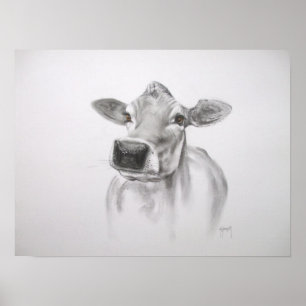 Póster Daisy the Cow Print