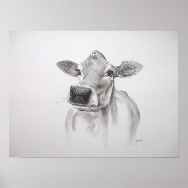 Póster Daisy the Cow Print (Frente)