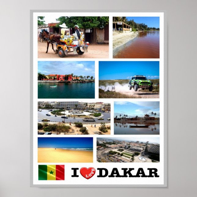 Póster Dakar I Love - Senegal (Frente)