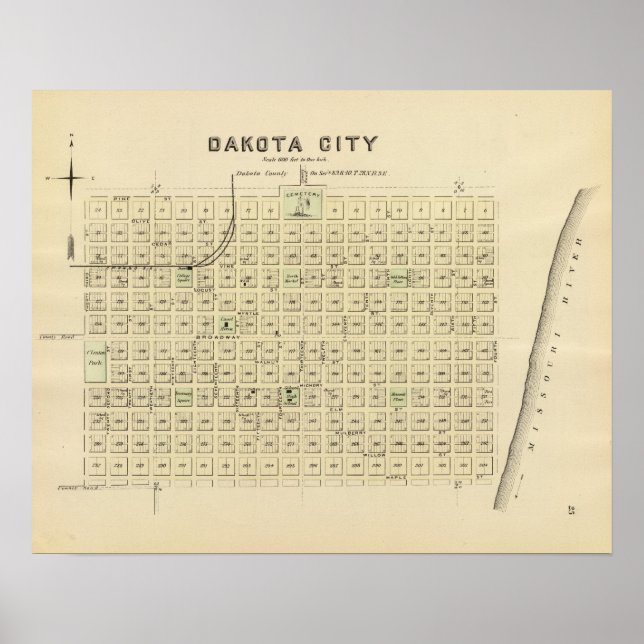 Póster Dakota City, Nebraska (Frente)