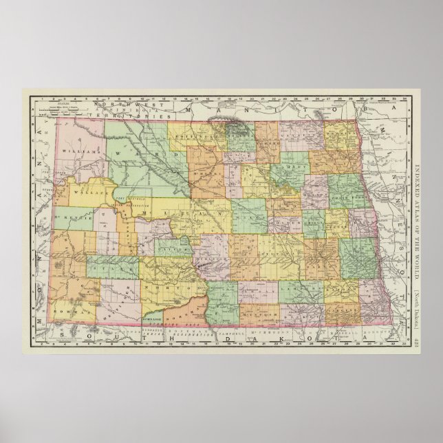 Póster Dakota del Norte (Frente)