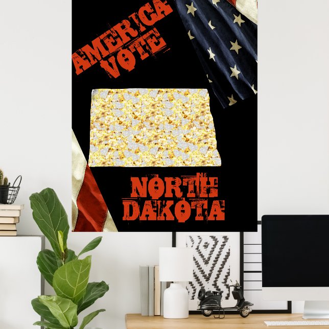 PÓSTER DAKOTA DEL NORTE (Oficina en casa)