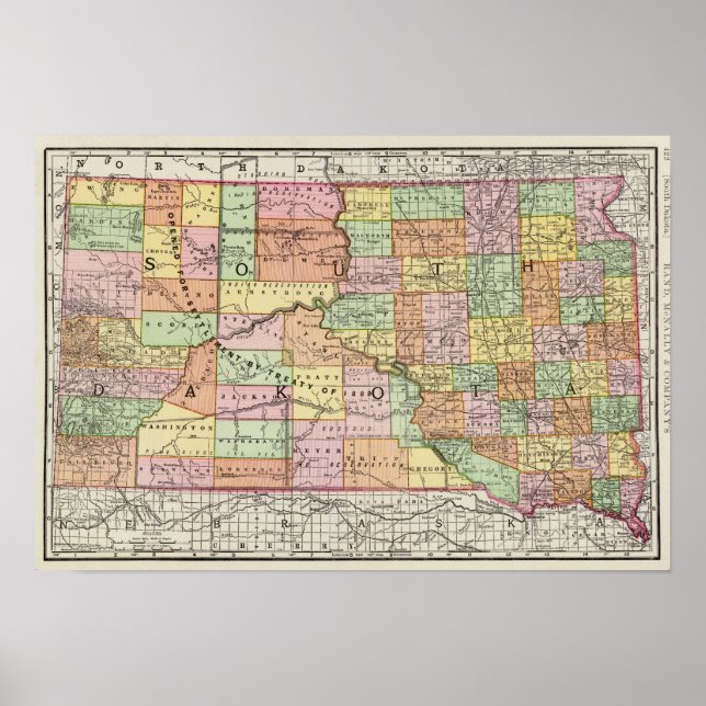 Póster Dakota del Sur (Frente)