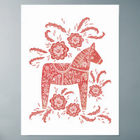 Dala Horse Art Sueco