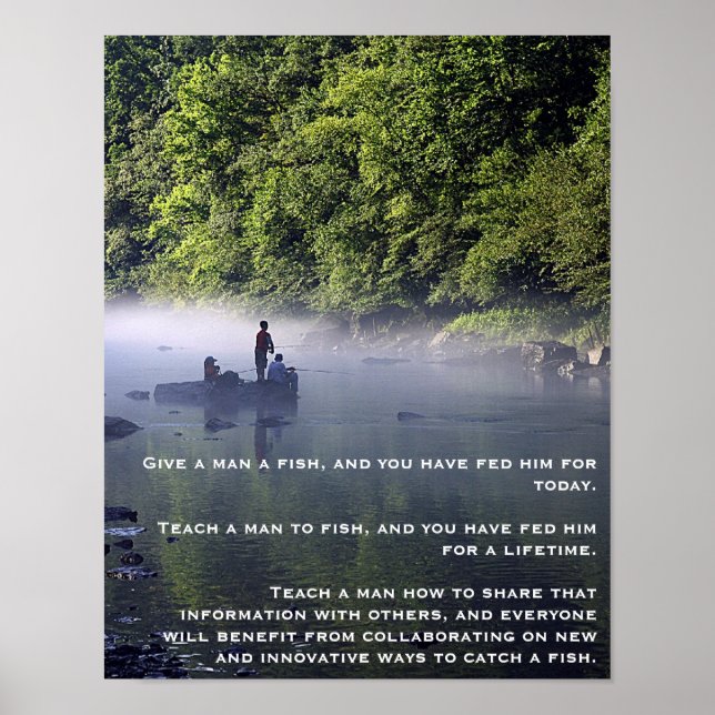 Póster Dale a un hombre un pescado (Frente)