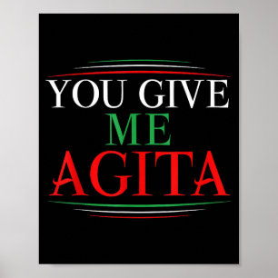 Póster Dale Agita Divertido Italia Humor Dicho Sarcástico