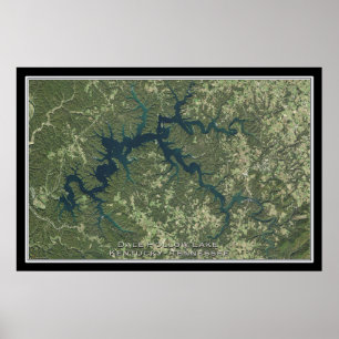 Póster Dale Hollow Lake Kentucky - Satélite Tennessee