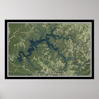 Póster Dale Hollow Lake Kentucky - Satélite Tennessee
