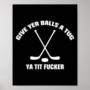 Póster Dale Un Tirón Ya Tit Er Hockey Divertido 