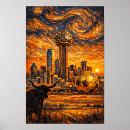 Póster Dallas Golden Hour World Cup 2026 Van Gohn Art
