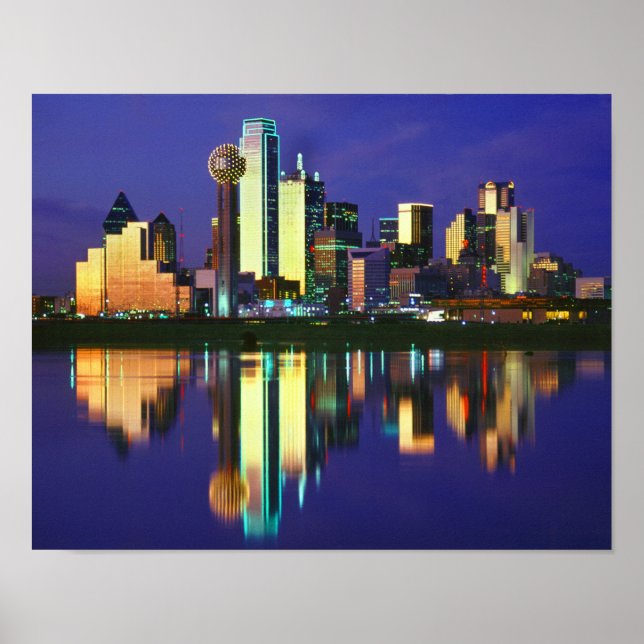 Póster Dallas Skyline (Frente)