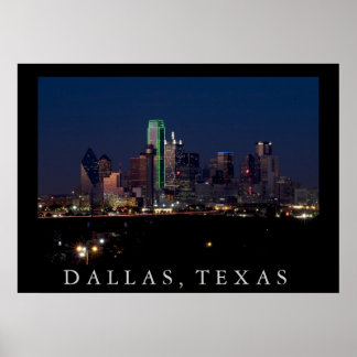 Póster Dallas Skyline