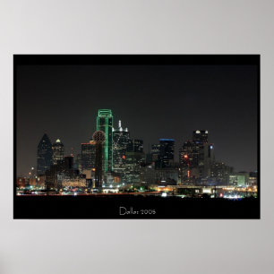 Póster Dallas Skyline