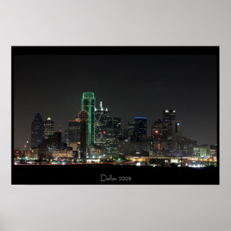 Póster Dallas Skyline