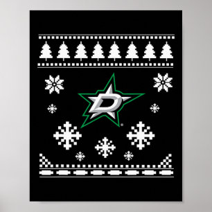 Póster Dallas Stars Ugly Navidades Sweater Holidaze