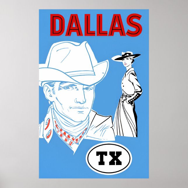 Póster Dallas, Texas (Frente)