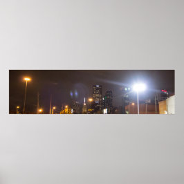 Póster Dallas, Texas de noche