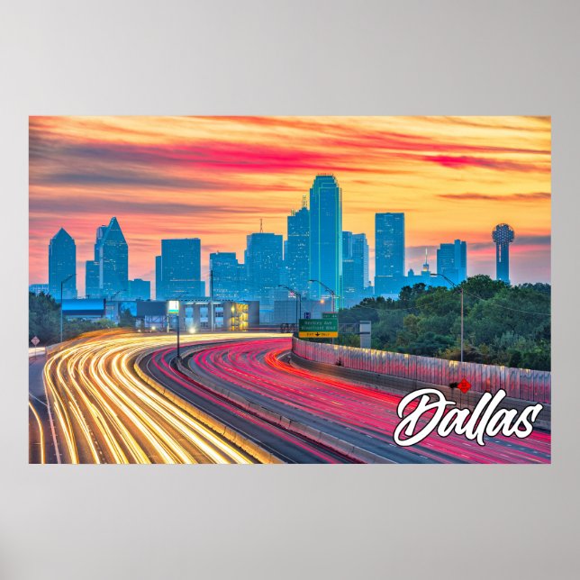 Póster Dallas, Texas (Estados Unidos) (Frente)