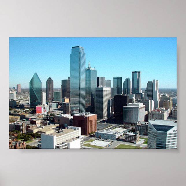 Póster Dallas Texas Skyline (Frente)