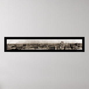 Póster Dallas TX Skyline Photo 1910