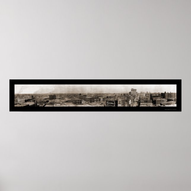 Póster Dallas TX Skyline Photo 1910 (Frente)