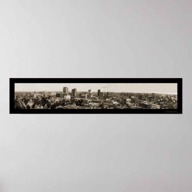 Póster Dallas TX Skyline Photo 1912 (Frente)