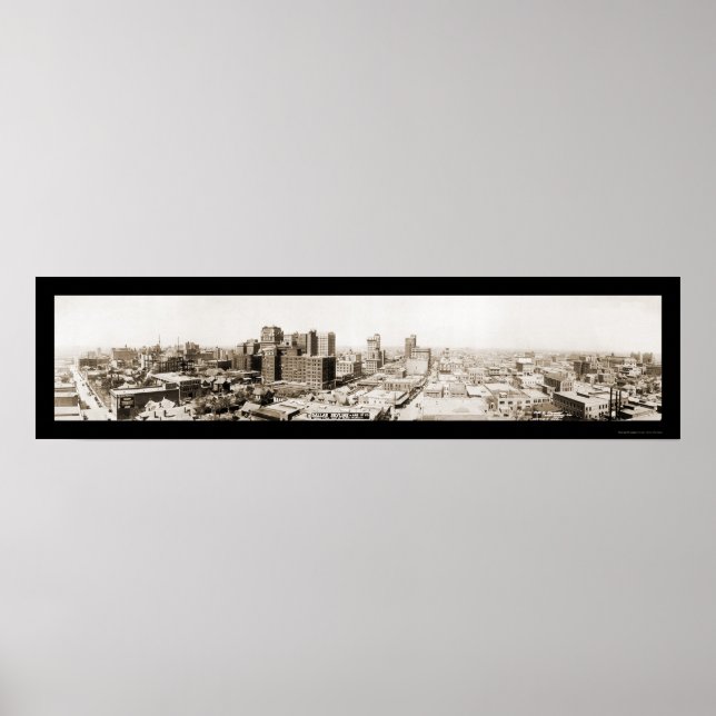 Póster Dallas TX Skyline Photo 1920 (Frente)
