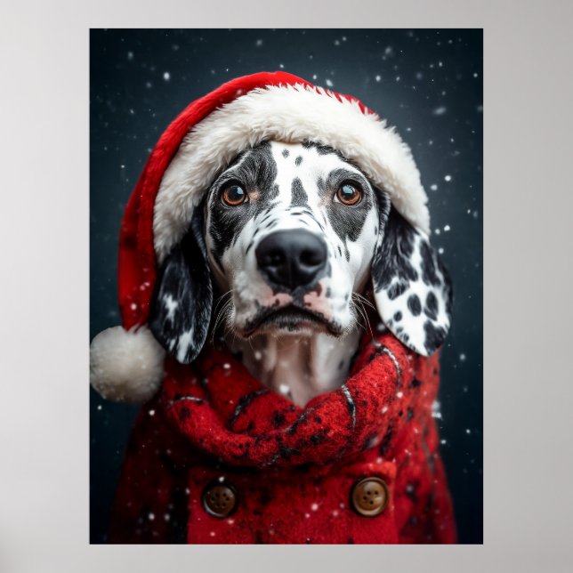 Póster Dalmacia festiva en Santa Attire (Frente)
