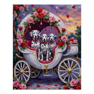 Póster Dálmata Día de San Valentín 