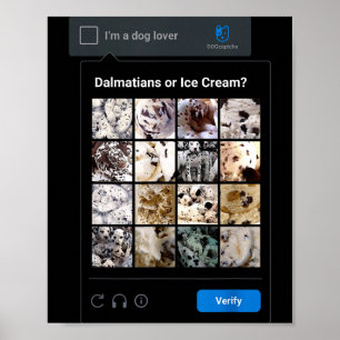 Póster Dálmata Divertido O Meme De Helado Perro Mamá Perr