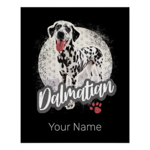 Póster Dalmatian Con El Diseño De Los Amantes Del Perro V