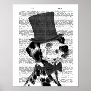 Póster Dalmatian, Formal Hound and Hat