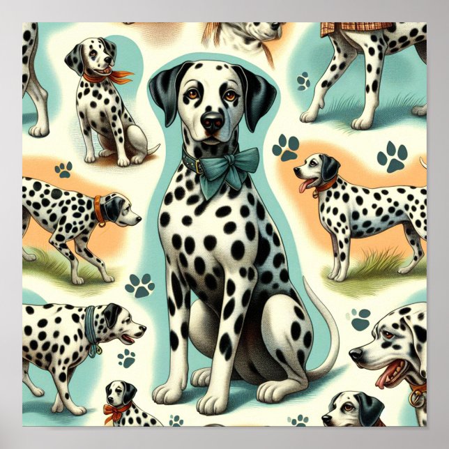 Póster Dalmatiano sin foco (Frente)