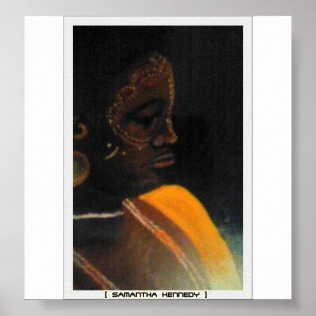 Póster dama africana poster (Frente)