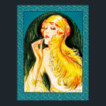 Póster Dama Art Deco de 1924<br><div class="desc">Si elige descargar, Su tienda Walgreen local hace posters de su descarga en diferentes tamaños y en varias texturas a un precio muy bueno. A veces con un descuento. Un consejo de mi amigo estadounidense. Para el Reino Unido, véase "Digital Printing" en línea. Esta imagen vintage fue tomada de una...</div>