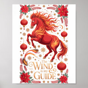 Póster Dama Caballo Encantador 2026 Mi Guía Zodiac Jinete