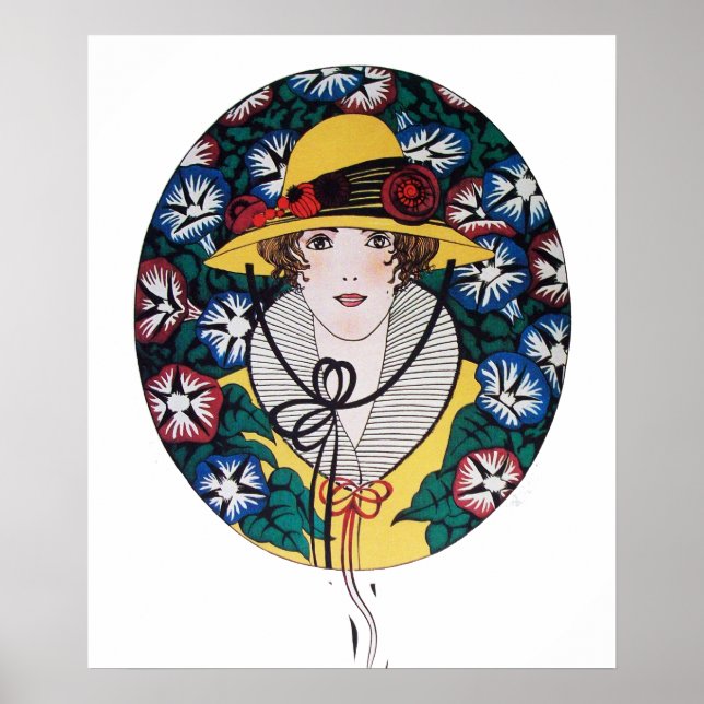 Póster Dama con glorias de la mañana (Frente)