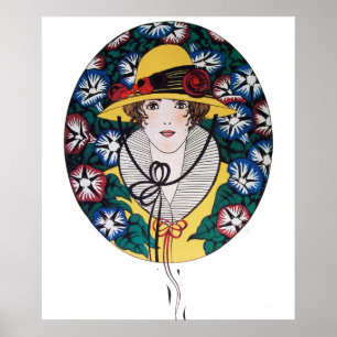 Póster Dama con glorias de la mañana