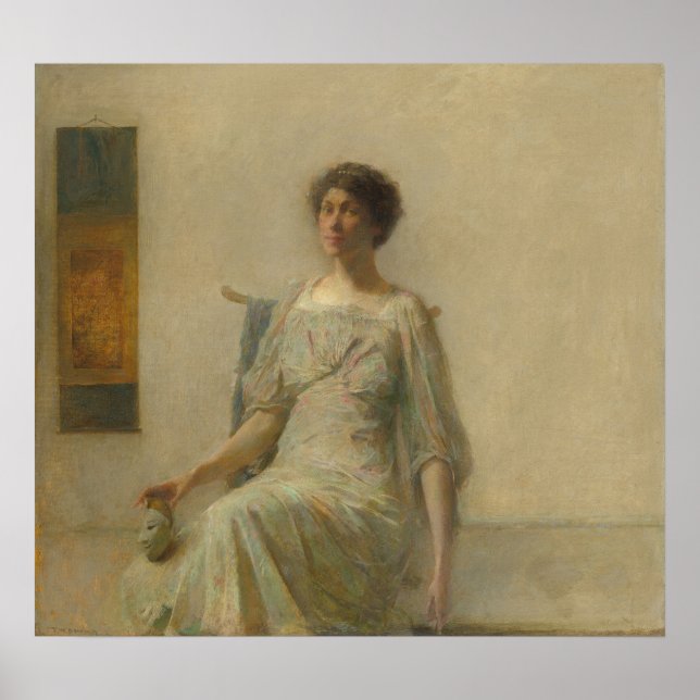 Póster Dama con máscara - Thomas Dewing Bella Artes Poste (Frente)
