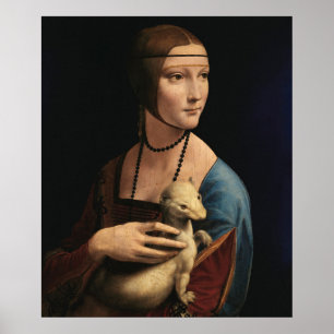 Póster Dama con un Ermio por Leonardo da Vinci