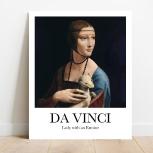 Póster Dama con un Ermio por Leonardo Da Vinci