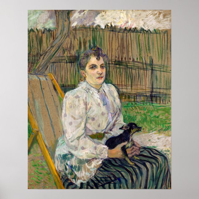 Póster Dama con un perro (Frente)