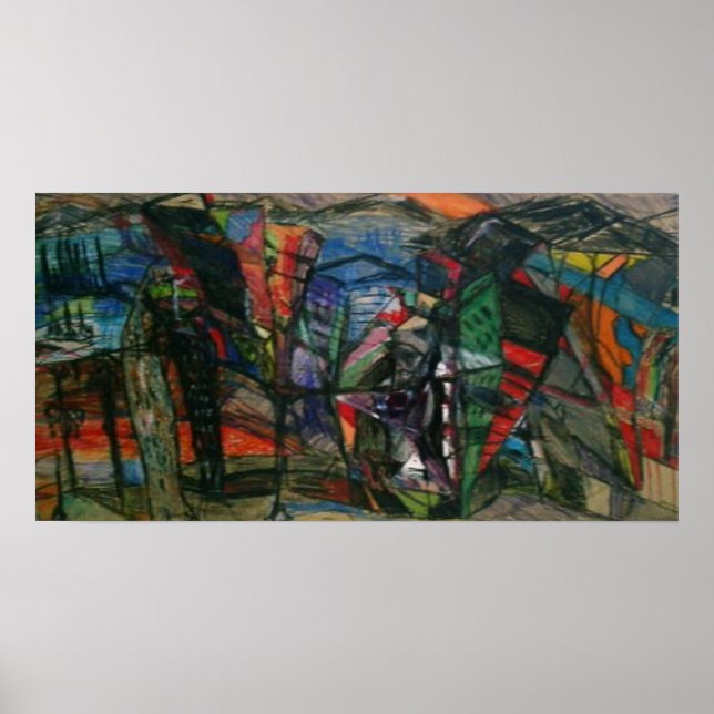 Póster Dama con un vestido morado (Frente)