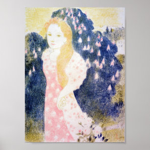 Póster Dama con vestido rosa, Maurice Denis
