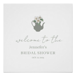 Póster Dama de bienvenida de Garden Tea Fiesta con ducha 