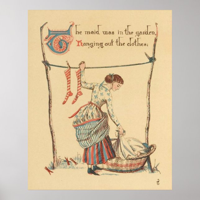 Póster Dama de bonito Vintage (Frente)