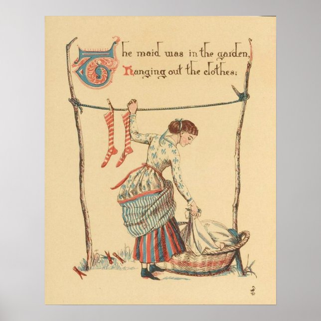 Póster Dama de bonito Vintage (Frente)