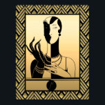 Póster Dama de estilo Art Deco Negro y Oro<br><div class="desc">Si elige descargar, Su tienda Walgreen local hace posters de su descarga en diferentes tamaños y en varias texturas a un precio muy bueno. A veces con un descuento. Un consejo de mi amigo estadounidense. Para el Reino Unido, véase "Digital Printing" en línea. Este poster es típicamente Art Deco e...</div>