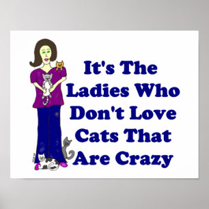 Póster Dama de gato (no loca)